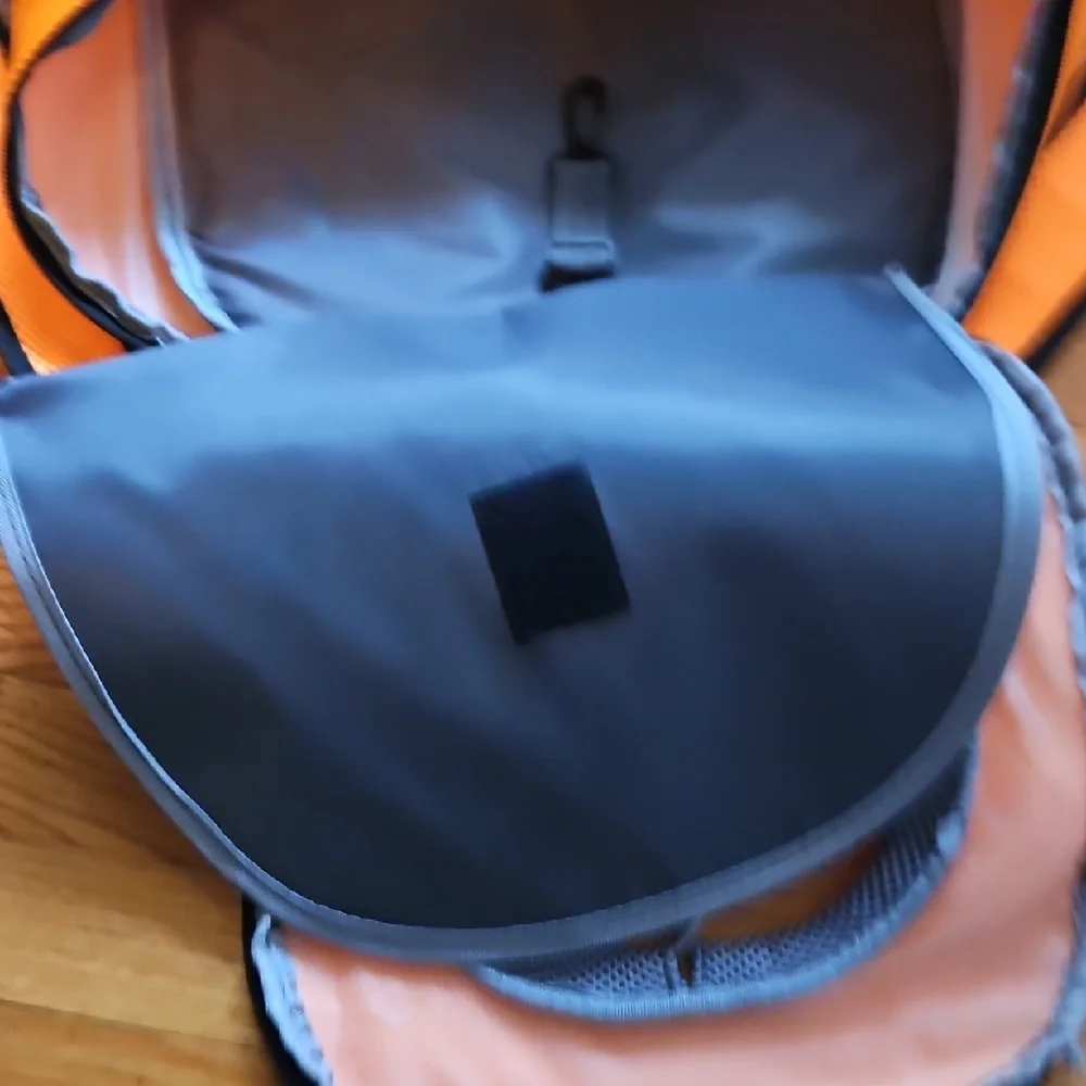 Orange and Gray Backpack Pet Carrier
